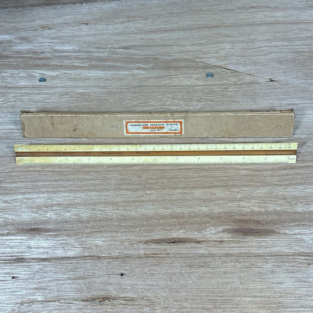 Vtg Keuffel & Esser Co. Paragon Triangular Architect's Scale ruler Model 1631‎ P